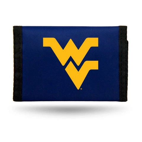 West Virginia Mountaineers Nylon Tri-Fold Wallet Cover