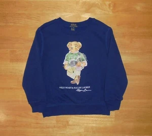 Ralph Lauren Polo Bear Blue Pullover Sweatshirt Youth Toddler Size 5 - Picture 1 of 6