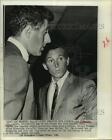 1964 Press Photo Joe DiMaggio, Jr, George Milman leaving Los Angeles Courthouse