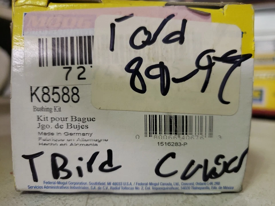 Moog Suspension Control Arm Bushing for Mark VIII, Thunderbird, Cougar (K8588) - Image 1 of 1