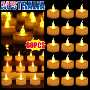 60Pcs LED Tealight Tea Light Candles Flameless Wedding Decoration Battery Kits - Picture 1 of 12