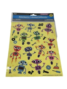 JOT 25 stickers googly eye crafts scrapbook art ROBOTS - Picture 1 of 1