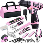 12V Pink Cordless Drill Set - Essential Women'S Power Drill Tool Set for House P