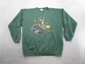 Sudadera Pullover Vintage Hunters Rivals Ciervo Pato Pavo Verde Para Hombre Talla XL - Imagen 1 de 10
