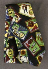 Vintage Men's MURAD Skinny Necktie Tie 100% Silk College Sports Pennant