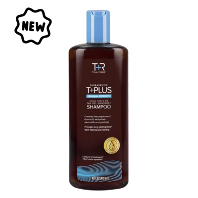 Champú anticaspa True+Real Therapeutic Plus gel alquitrán 0,5 % alquitrán de hulla, 16 fl oz Foto 1 de 4