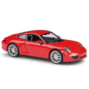 1:24 Porsche 911 Carrera S Model Car Diecast Toy Cars 2 Doors Trunk Open Red - Picture 1 of 12
