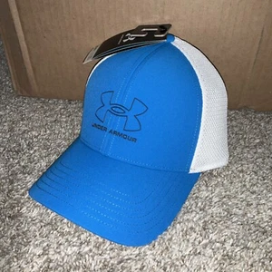 Under Armour Iso Chill Stretch Fit Mens Size L/XL Blue White Hat Cap Golf NWT - Picture 1 of 5