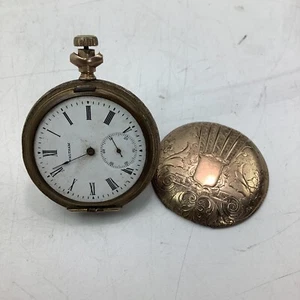 Reloj Bolsillo American Waltham 1890 Orient GF Caza Mar 6s Estuche Ornamentado - Imagen 1 de 11