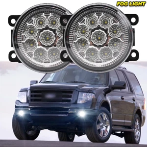 Luces antiniebla LED redondas de parachoques de 4 pulgadas para Ford Expedition 2007-2014 2 piezas - Imagen 1 de 10