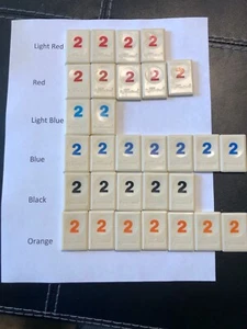 REPUESTO ÚNICO RUMMIKUB (edición 1997) pieza de juego #2 - Elige color - Imagen 1 de 12