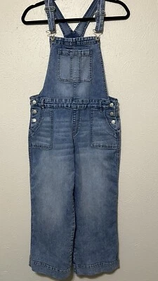 Mono con tirantes de mezclilla de pierna ancha Jordache vintage niñas talla XXL 18 bolsillos azules Foto 1 de 4