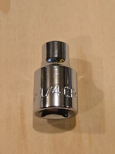 Craftsman 1/4" 6 Point 3/8" Drive Shallow Polished Chrome Socket 42999 Z-AL - Foto 1 di 3