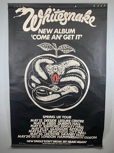 Whitesnake Poster Come An’ Get It Coverdale Deep Purple Orig Spring UK Tour 1981 - Picture 1 of 12