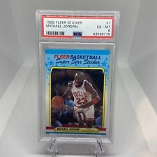 1988 Fleer Michael Jordan Sticker #7 PSA 6 EX-MT Basketball Card