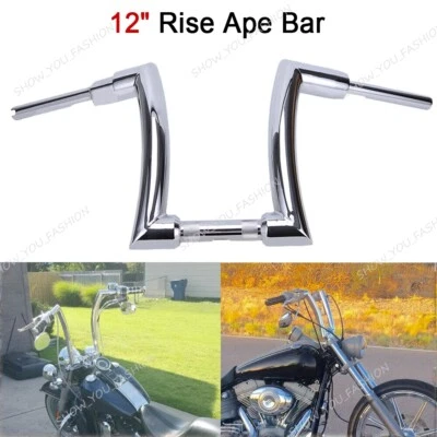 12" Rise APE Hanger Handlebar 2" DNA Monster Fat Bars For Harley Touring NEW Foto 1 de 4