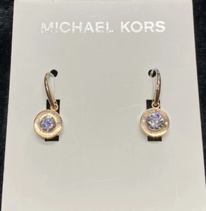Michael Kors Rose Goldtone Clear Earrings MIKJ5339791 - Picture 1 of 10