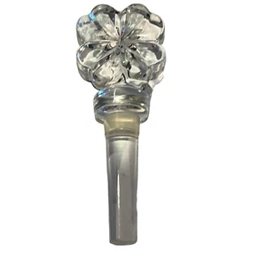 4 Leaf Clover Clear Crystal Bottle Stopper 5 Inch’s Tall - Picture 1 of 2