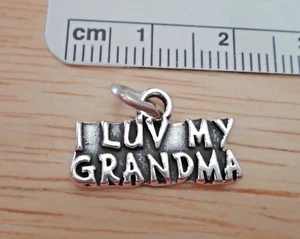 Dije de plata de ley 11x18 mm abuela ¡Amo a mi abuela! - Imagen 1 de 2