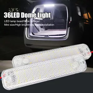 1 Pair 12V 36 LED Car Interior Dome Roof Ceiling Night Reading Trunk Light Lamp - Foto 1 di 18