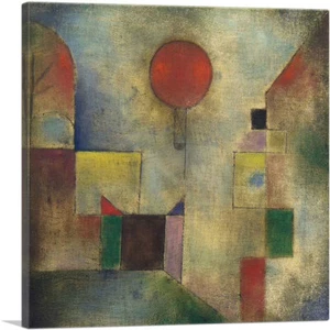 ARTCANVAS Red Balloon 1922 Leinwand Kunstdruck von Paul Klee - Bild 1 von 11