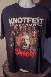 Slipknot 2021 Knotfest Roadshow Black Tour Shirt Adult XL Hard rock Metal - Picture 1 of 5