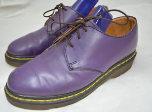 Womens DR MARTENS Purple Oxfords Shoes Vintage Size 4 UK 6 US England Made - Picture 1 of 10