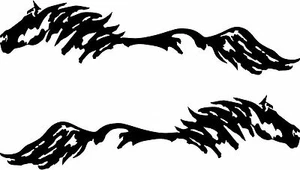 6x24 Horse Pony Decal Truck Trailer Car Graphic 2 piece set - Bild 1 von 1