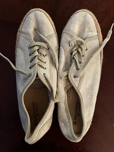 Euc Naturalizer Women's Sneakers Natural Canvas Burlap Jute Lace up Size 11 - Picture 1 of 5