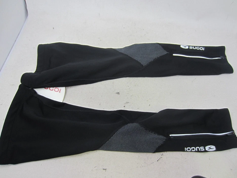 Nuevos calentadores de piernas de ciclismo con cremallera lateral forrados Sugoi Zap con etiquetas - negros - grandes Foto 1 de 4