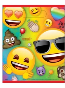 8 EMOJI Loot Candy Treat Bags Plastic 7x9” - Picture 1 of 1