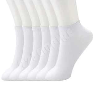 Lote de calcetines deportivos blancos al tobillo/cuarto tripulación para hombre algodón corte bajo talla 9-11,10-13 - Imagen 1 de 2