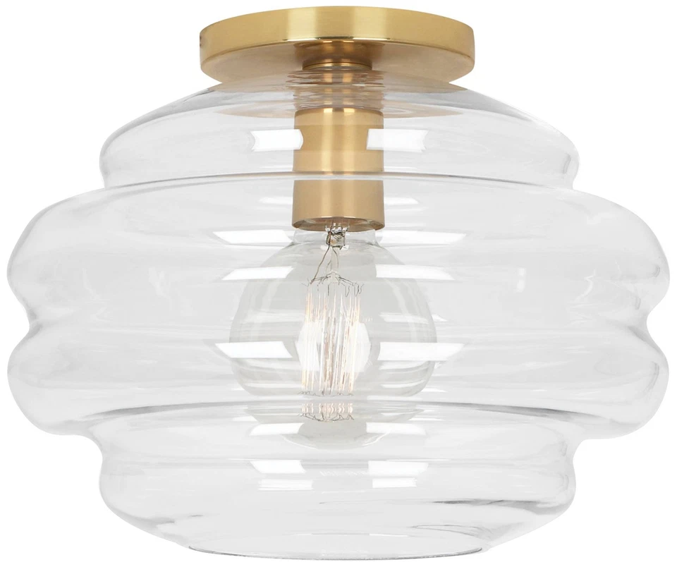 Lámpara de techo Robert Abbey Horizon 11 3/4" de ancho moderna de latón y transparente Foto 1 de 1