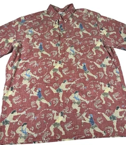 Reyn Spooner Shirt Mens 2XL Red Dietrich Varez Aloha Hawaiian Pullover Print - Picture 1 of 6