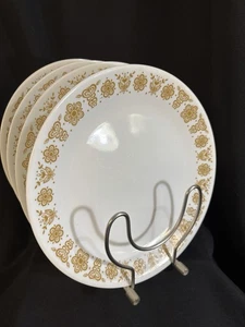 Corelle Pyrex BUTTERFLY GOLD 10 1/4" Dinner Plate Set of 4 Vintage Dishes Retro - Picture 1 of 4