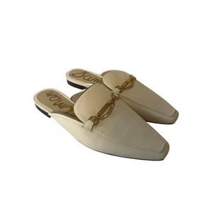 Sam Edelman Linnie Bit Mule Ivory & Gold NWOT Size 9.5 Leather - Picture 1 of 9