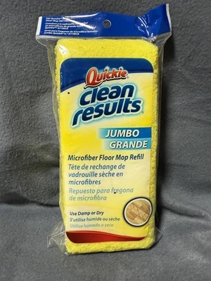 QUICKIE CLEAN RESULTS JUMBO MICROFIBER FLOOR MOP REFILL DAMP OR DRY 0774MCR - Image 1 of 4