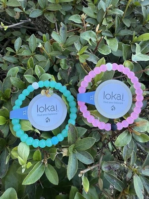 Juego de 2 Pulseras Lokai Rosa y Turquesa Talla XL Foto 1 de 4