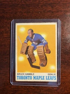 1970-71 Bruce Gamble #105 EX+ OPC * Tor. Maple Leafs Goalie Star NHL Hockey Card - Picture 1 of 3
