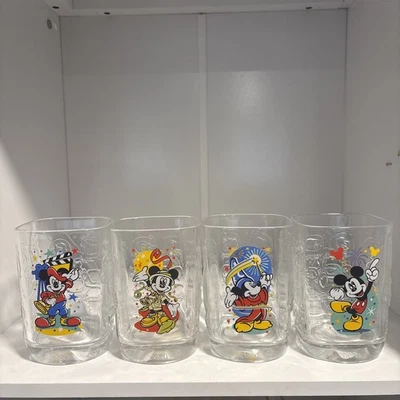 Винтажный Walt Disney World McDonald's Микки Маус питьевые стаканы 2000 набор из 4 - Изображение 1 из 4