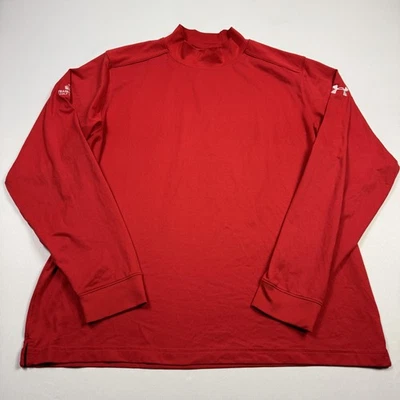 Camisa Under Armour Para Hombres XL Roja AllSeasonGear Cuello Simulado Golf Manga Larga Foto 1 de 4