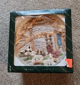 Juego de té vintage de Navidad bebé Jesús pesebre estable 10 piezas belén infantil resina - Imagen 1 de 6