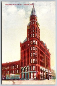 Postcard Spokesman Review Building Spokane, WA I11 - Picture 1 of 2