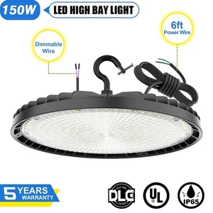 22500 Lumens -150 Watts UFO LED High Bay Light Commercial Gym Work Lamp Dimmable - Picture 1 of 10