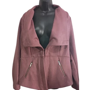 torrid Elegant Mauve Women's Jacket 3X Soft Cozy New with Tag, Stretchy Teddy - Picture 1 of 13