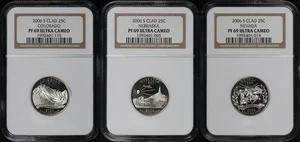 2006-S CO, NB, & NV Clad State Quarter 3 Coin Set NGC PF-69 Ultra Cameo - Picture 1 of 2