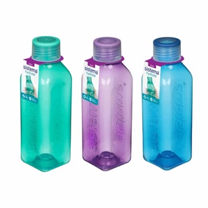 SISTEMA Square 725ml Assorted Water Bottle BPA Free Reusable Drink Flask - Picture 1 of 8