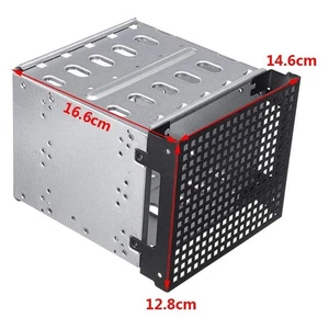 6X(5.25 Inch to 5 x 3.5 Inch SATA HDD Cage Rack Hard Drive Disk Enclosure9829 - Afbeelding 1 van 6