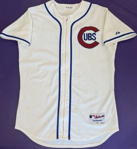 Authentic 2017 Chicago Cubs 1937 TBTC Game Used/Team Issue Jersey 48 - Picture 1 of 8