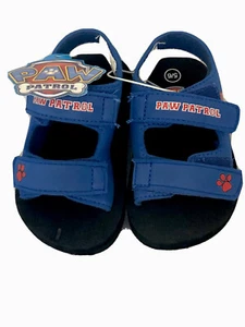Childrens Boys Paw Patrol Sandals Size 5/6 Blue Rubber Bottoms - Picture 1 of 3